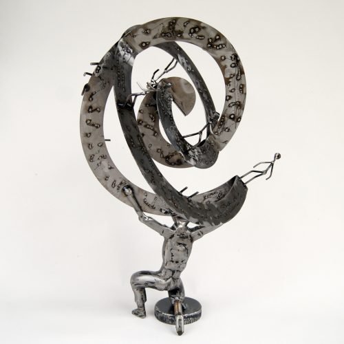 Atlas metal sculpture