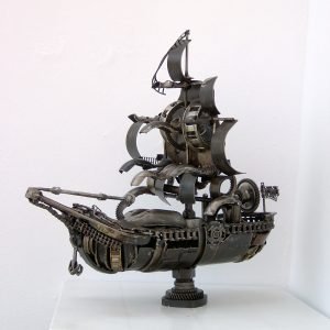 marine art ship boat sculpture