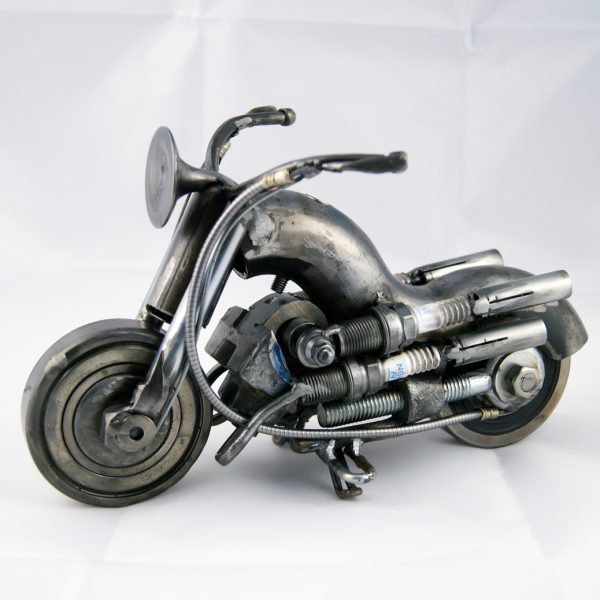 motorcycle metal sculpture