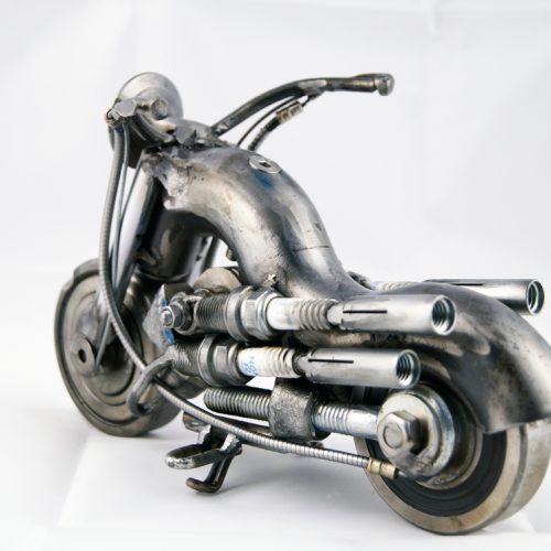 motorcycle metal sculpture
